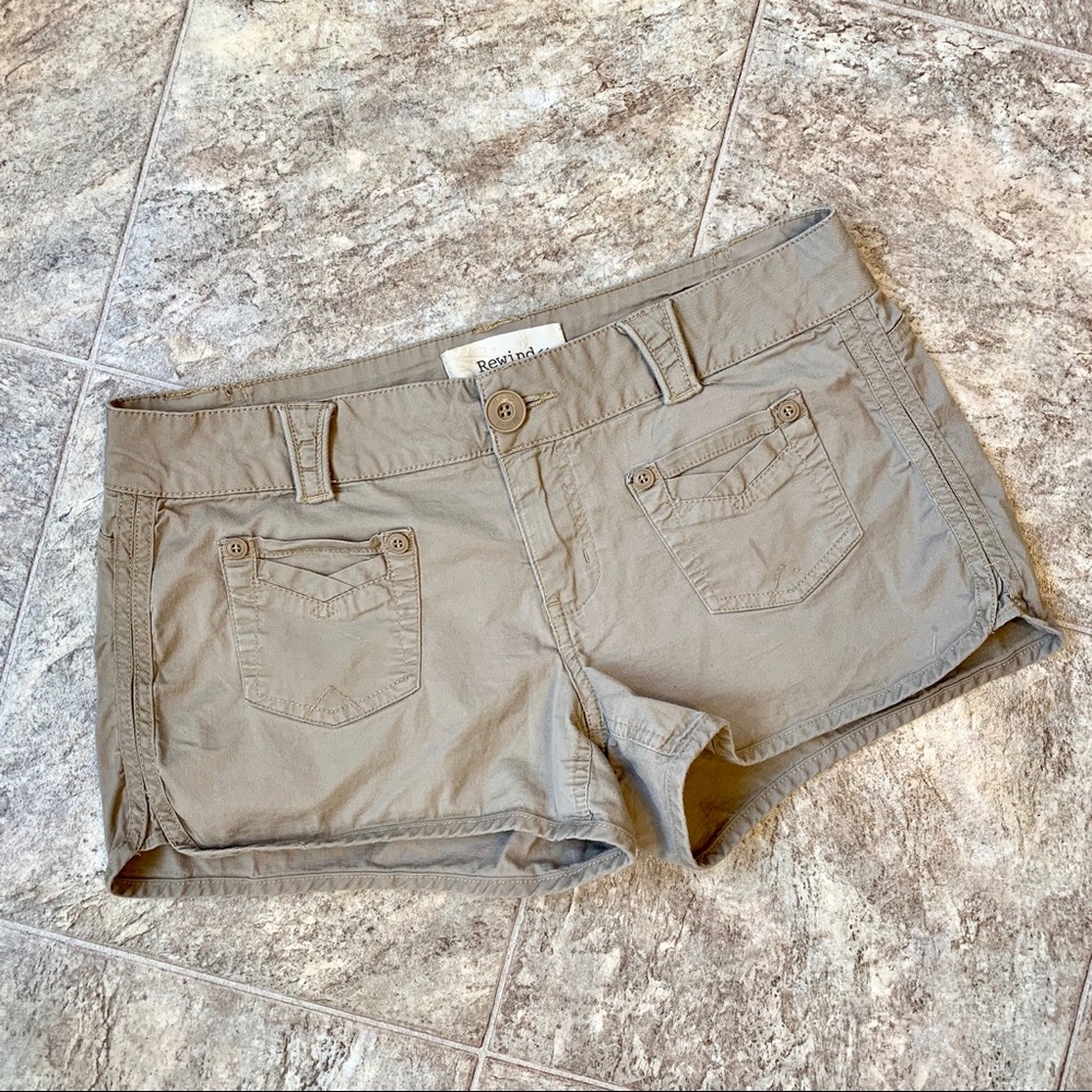 Rewind Khaki Twill Shorts